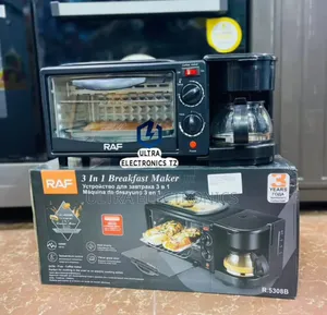 Raf Multifunction Breakfast Maker 3in1 Toaster Oven Coffee Maker Grill