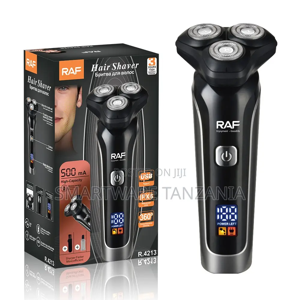 Raf R.4213 3-Head Shaver 5w 180min Battery Usb-C Ipx6 10000rpm