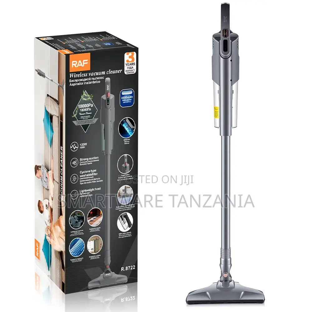 Raf R.8722 Cordless Stick Vacuum 8000mah Battery Lightweight Gray