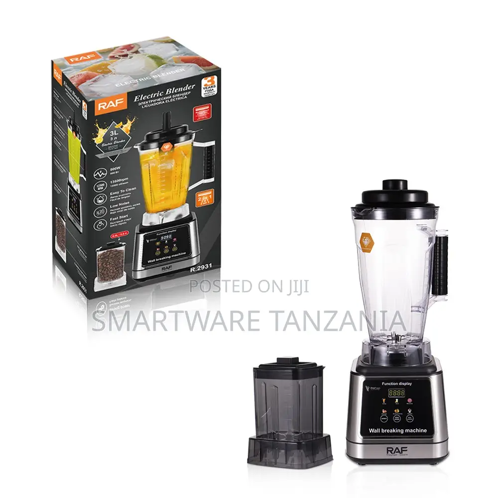 Raf R.2931 Professional Blender 3l 500w Smoothie Maker 2 Jars 8blade