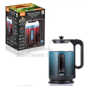 Raf R.7203 Borosilicate Glass Kettle 1500w Teal 2l Rapid Boil Auto