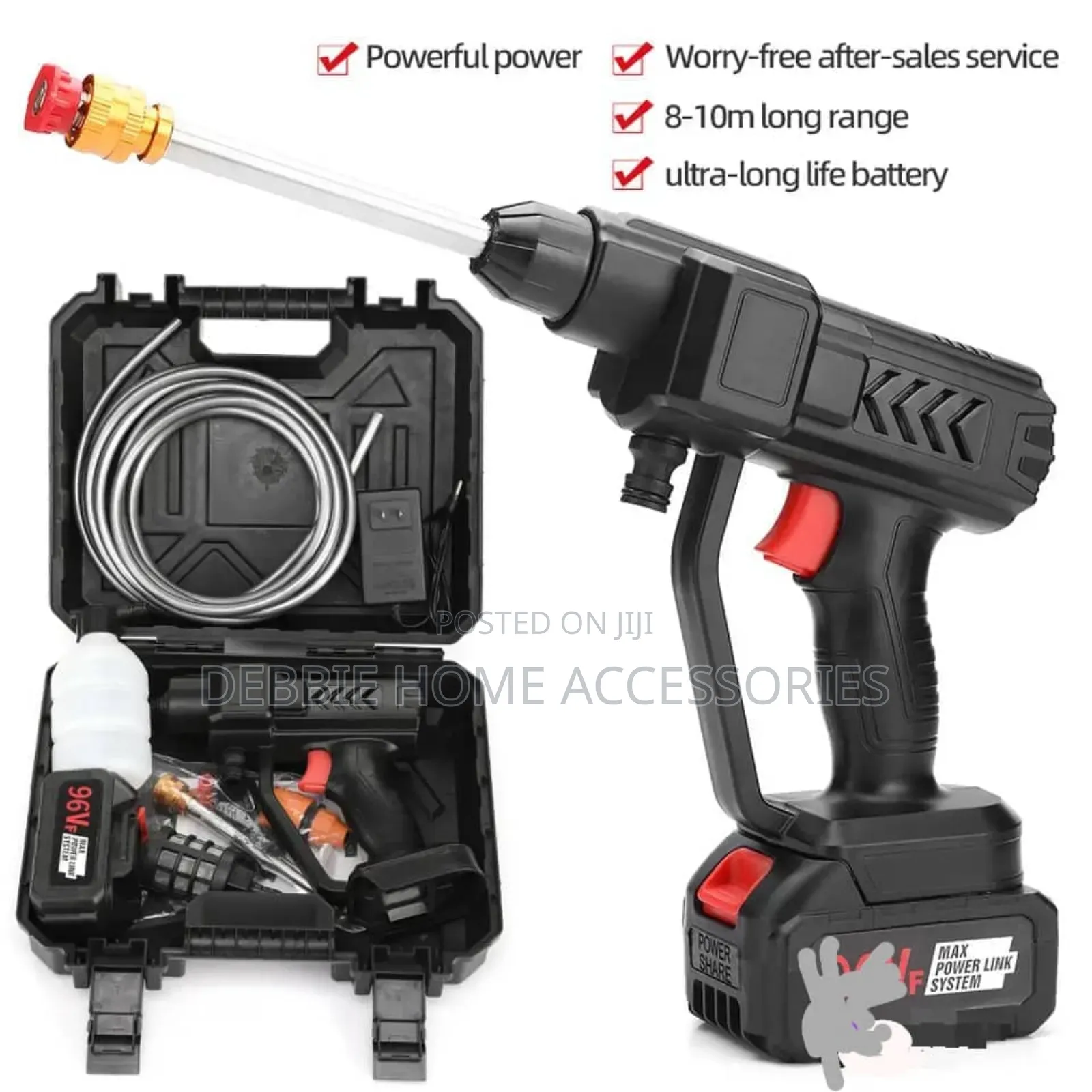 Cordless High-Pressure Washer-2 Batteries at 48w
