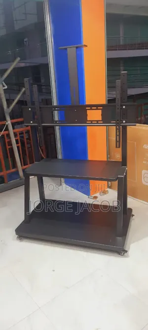 Heavy-Duty Mobile Tv Stand or Rolling Tv Cart, (55 to 120 Inch )