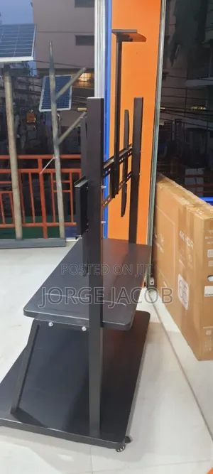Heavy-Duty Mobile Tv Stand or Rolling Tv Cart, (55 to 120 Inch )