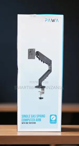 Pawa Single Gas Spring Monitor Arm 360 Rotation Cable Management
