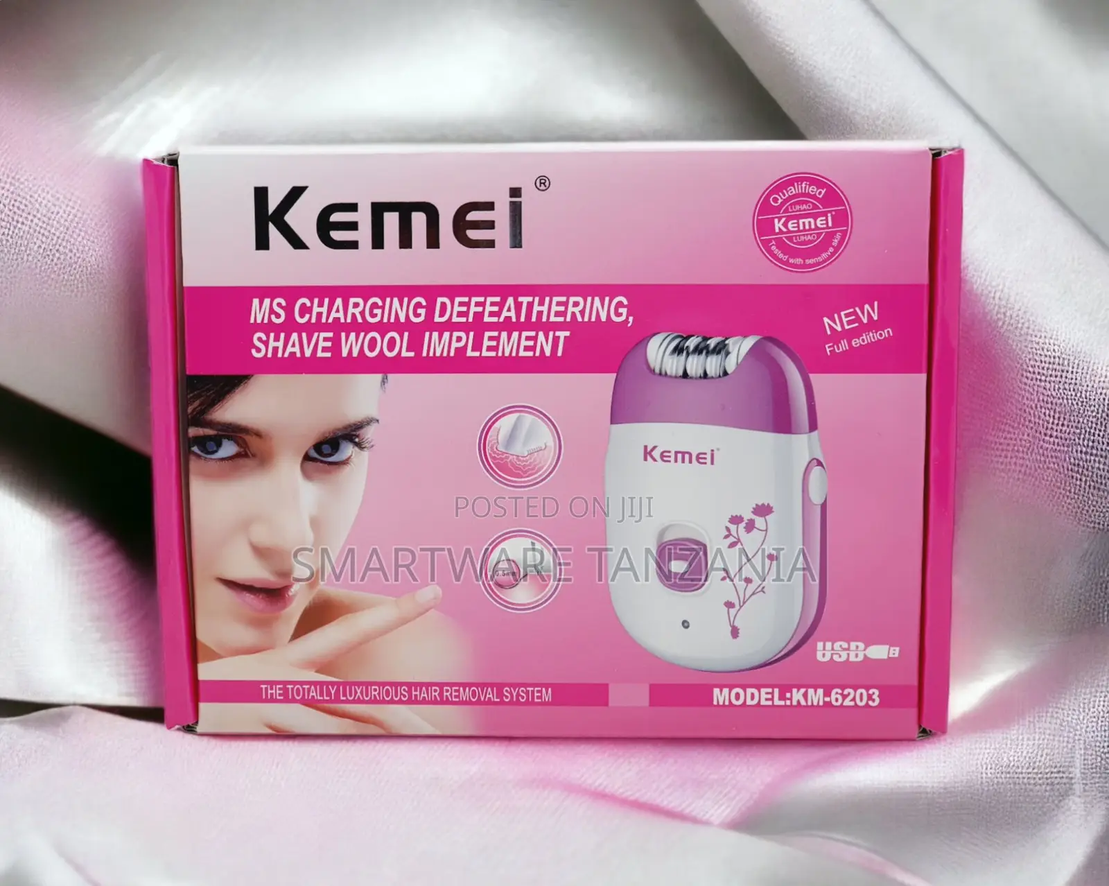Kemei Rechargeable Lady Epilator Shaver Ms Charging 2-speed Usb