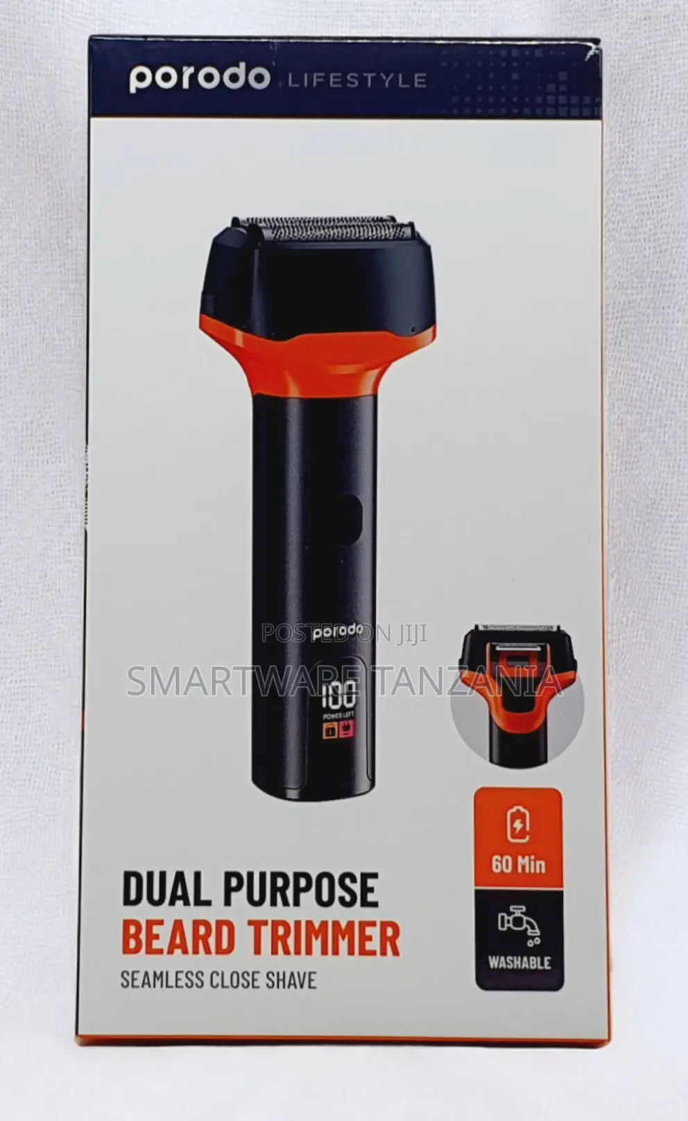Porodo Dual Purpose Beard Trimmer 60 Min Washable Digital Display