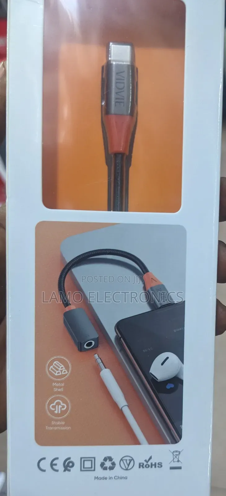 Vidvie Al1124 Type-C to 3.5mm Audio Adapter