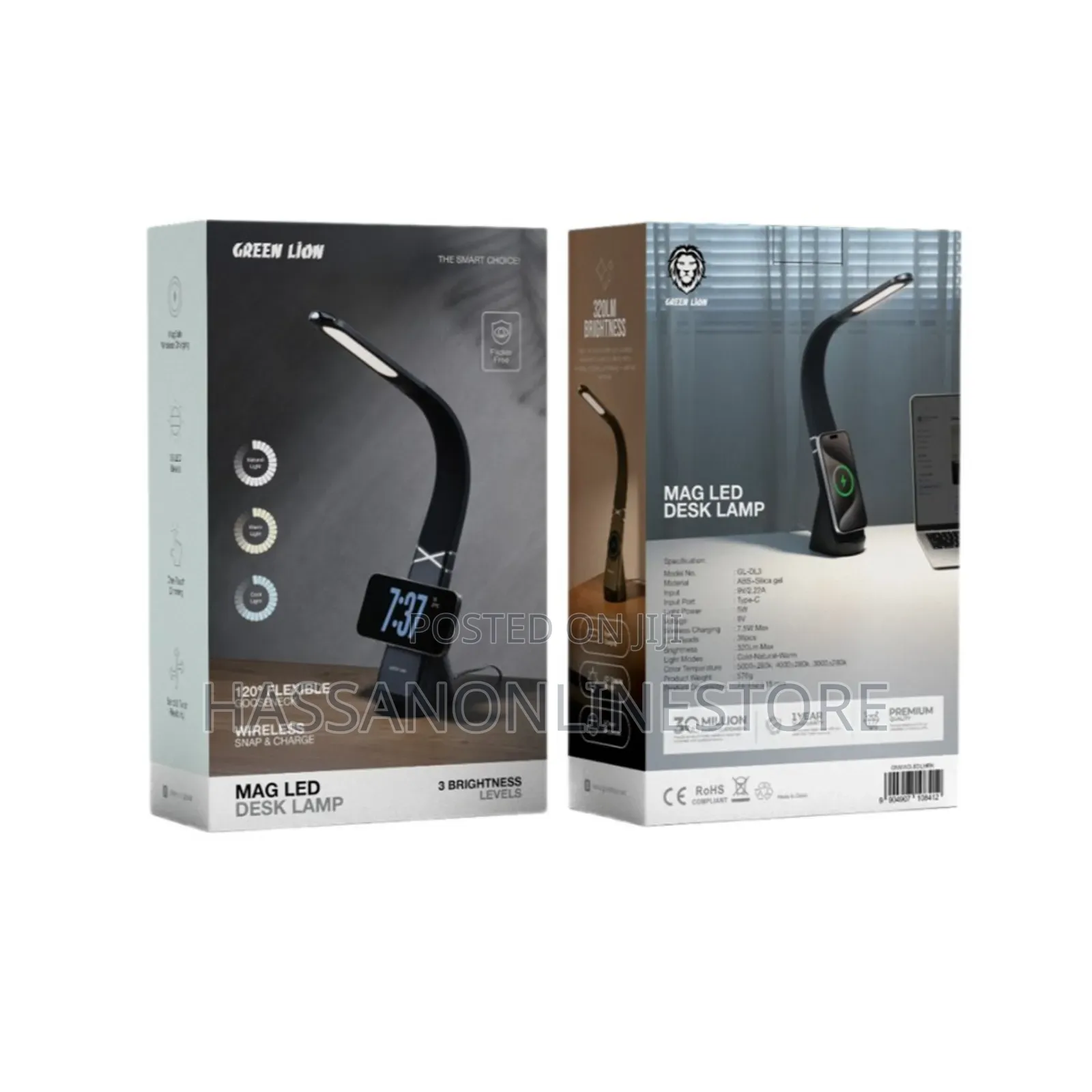 Green Lion Mag Led Desk Lamp - Black