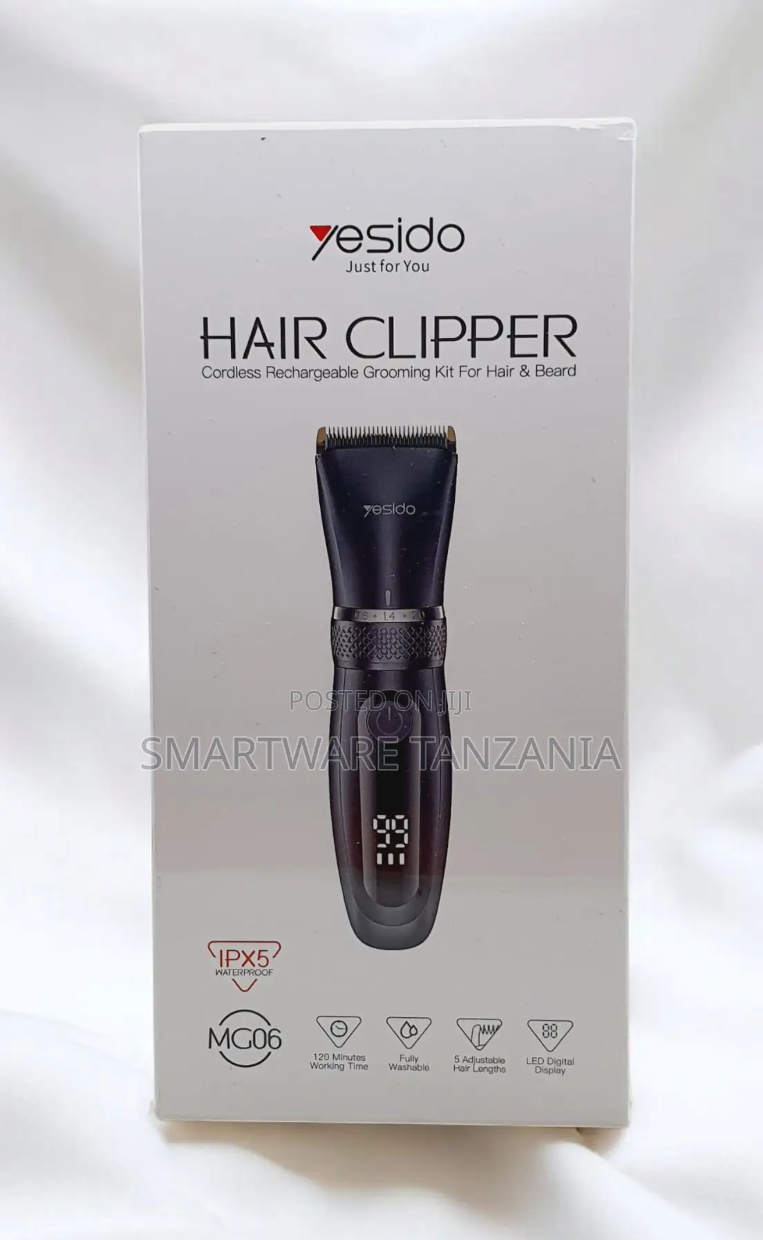Yesido Baby Hair Clipper Mg06 Rechargeable 120 Min Ipx5 Waterproof Led