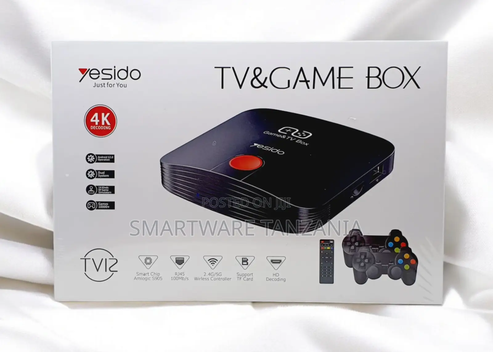 Yesido Tv Game Box Decoding Amlogic S905 Rj45 Wireless Remote