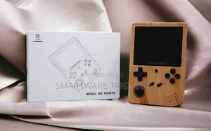 Anbernic Rg351v Retro Handheld Console Wood Grain Vertical Design