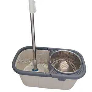 Rotary Mop and Bucket W/ Stainless Steel Rotater