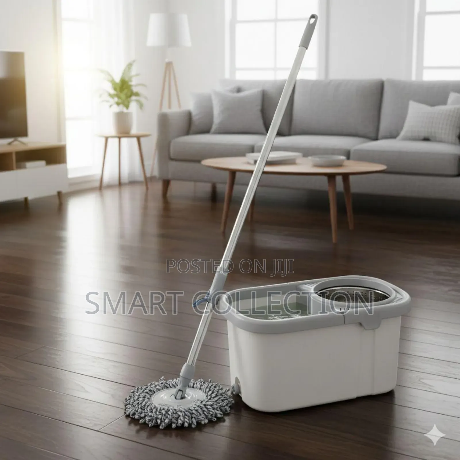 Rotary Mop and Bucket W/ Stainless Steel Rotater