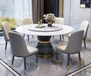 Elegant Dinning Set (Round Shaped Table With 6 Chairs)