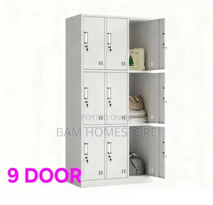 Professional Heavy-Duty 9-Door Metal Staff Locker - Secure Storage