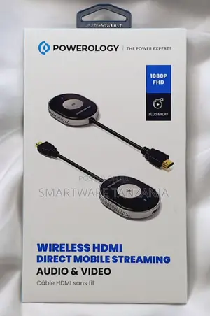 Powerology Wireless Hdmi 1080p FHD Plug Play Mobile Streaming