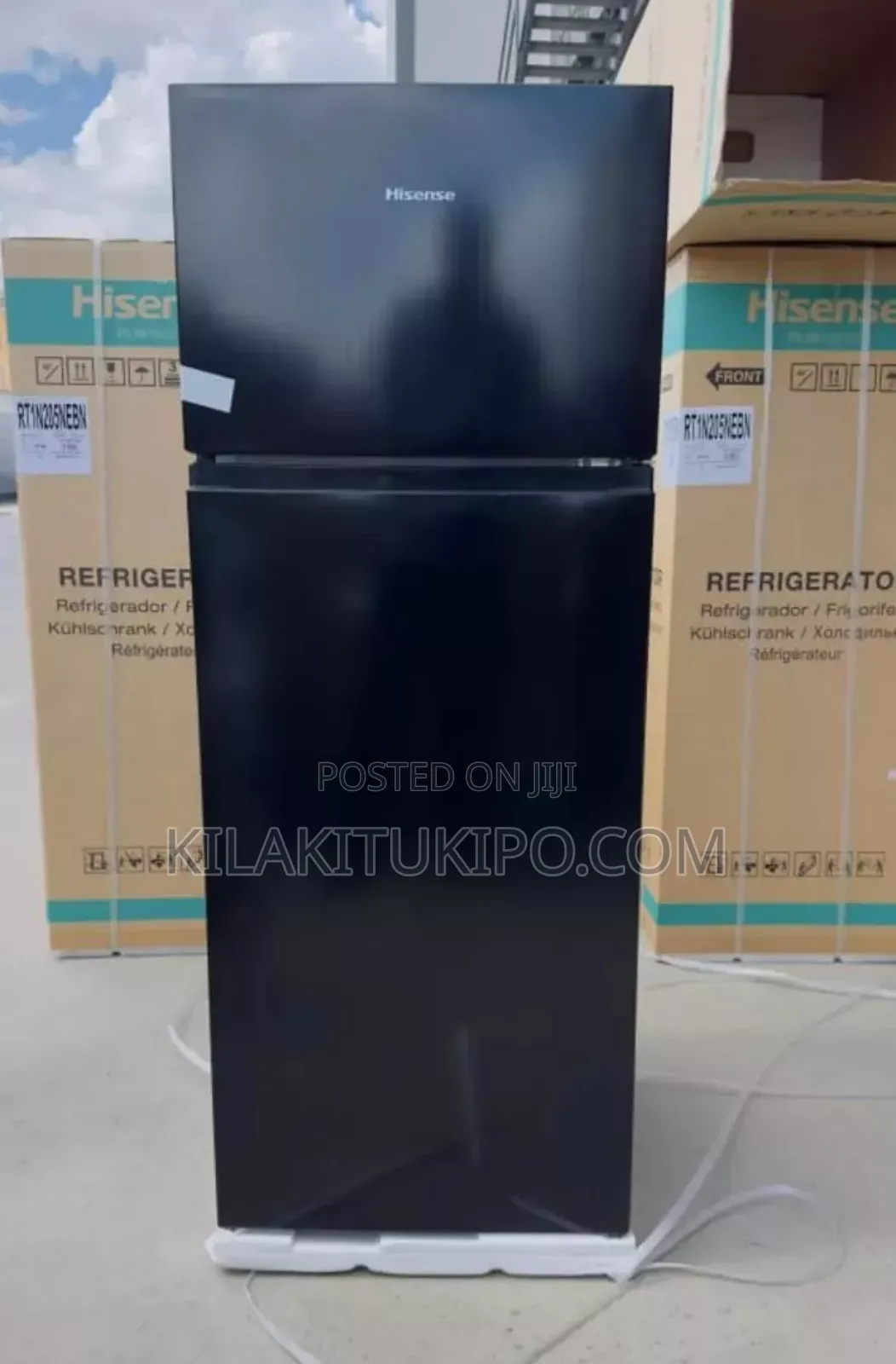 Refrigerator 205l Double Door, Black Rt1n205nebn