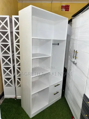 Kabati La Wazi Mbao Ngumu Milango 2 Mpya