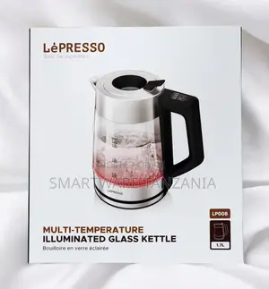 Lepresso Lp008 Multi-Temperature Illuminated Glass Kettle 1.7l