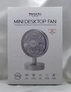 Yesido Mini Desktop Fan Yf12 - 10 Speed, Quiet, 70° Adjustable