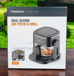 Porodo Dual Design Air Fryer Grill Lfs022 - 2-in-1 Cooking