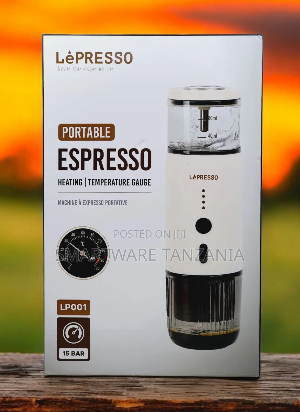 Lepresso Lp001 Portable Espresso Maker - 15 Bar, Temperature Gauge