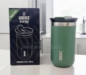 Wacaco Octaroma Lungo Thermo Mug 300ml - Pomion Green, 10 Fl Oz