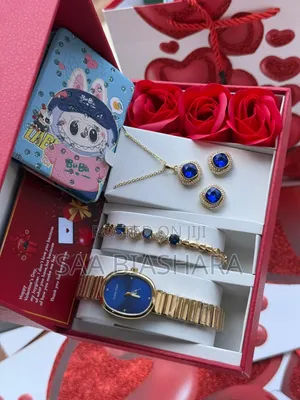 Calvin Klein Ladies Combo for Valentine Gift Gold and Blue 1040