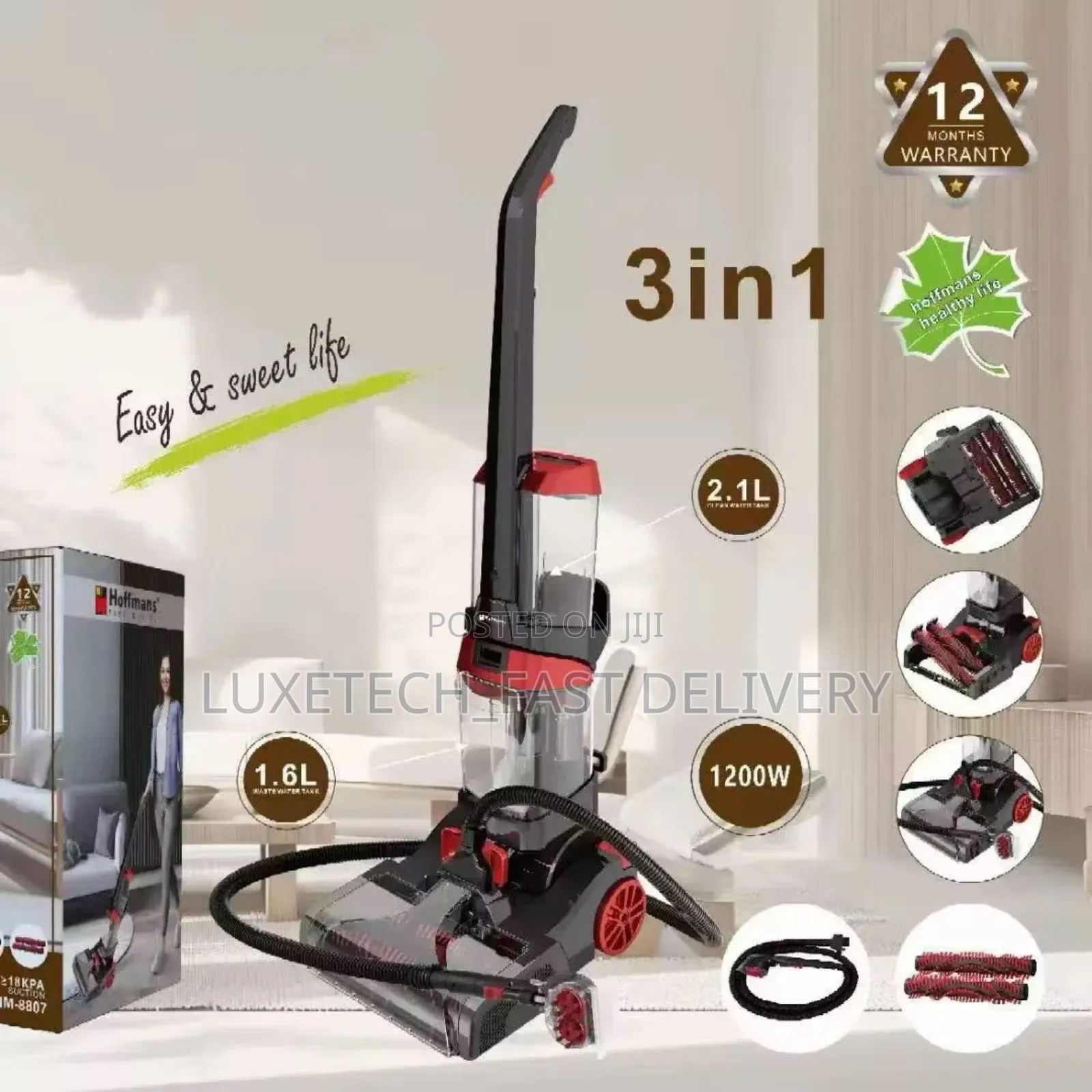 Hoffmans 3-in-1 Heavy-Duty Carpet Cleaner