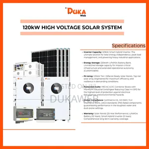 120kw High Voltage Solar System - 220kwh Battery, 120kw Inverter