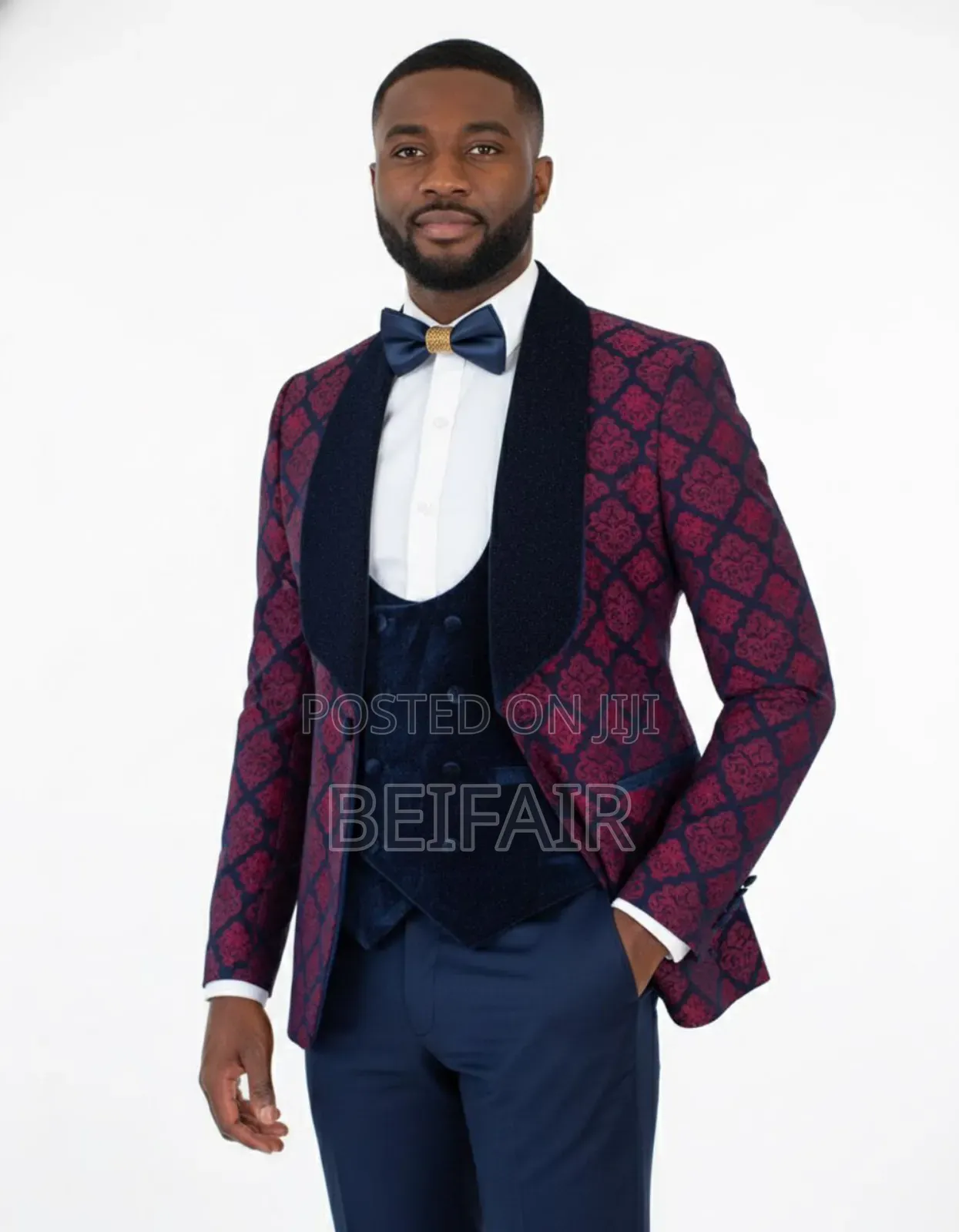 Velvet Colar and Waistcoat Suit
