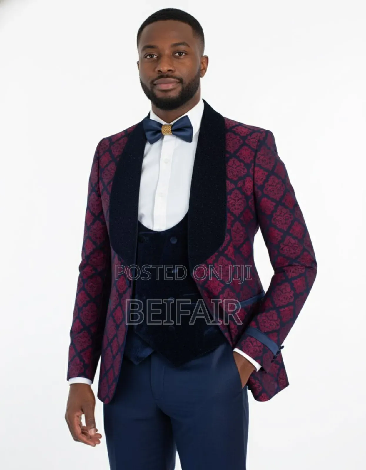 Velvet Colar and Waistcoat Suit