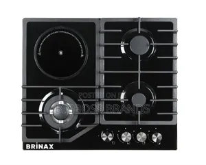 Brinax Deluxe Cooker
3 Gas 1 Electric Top Glass
Auto Ignition