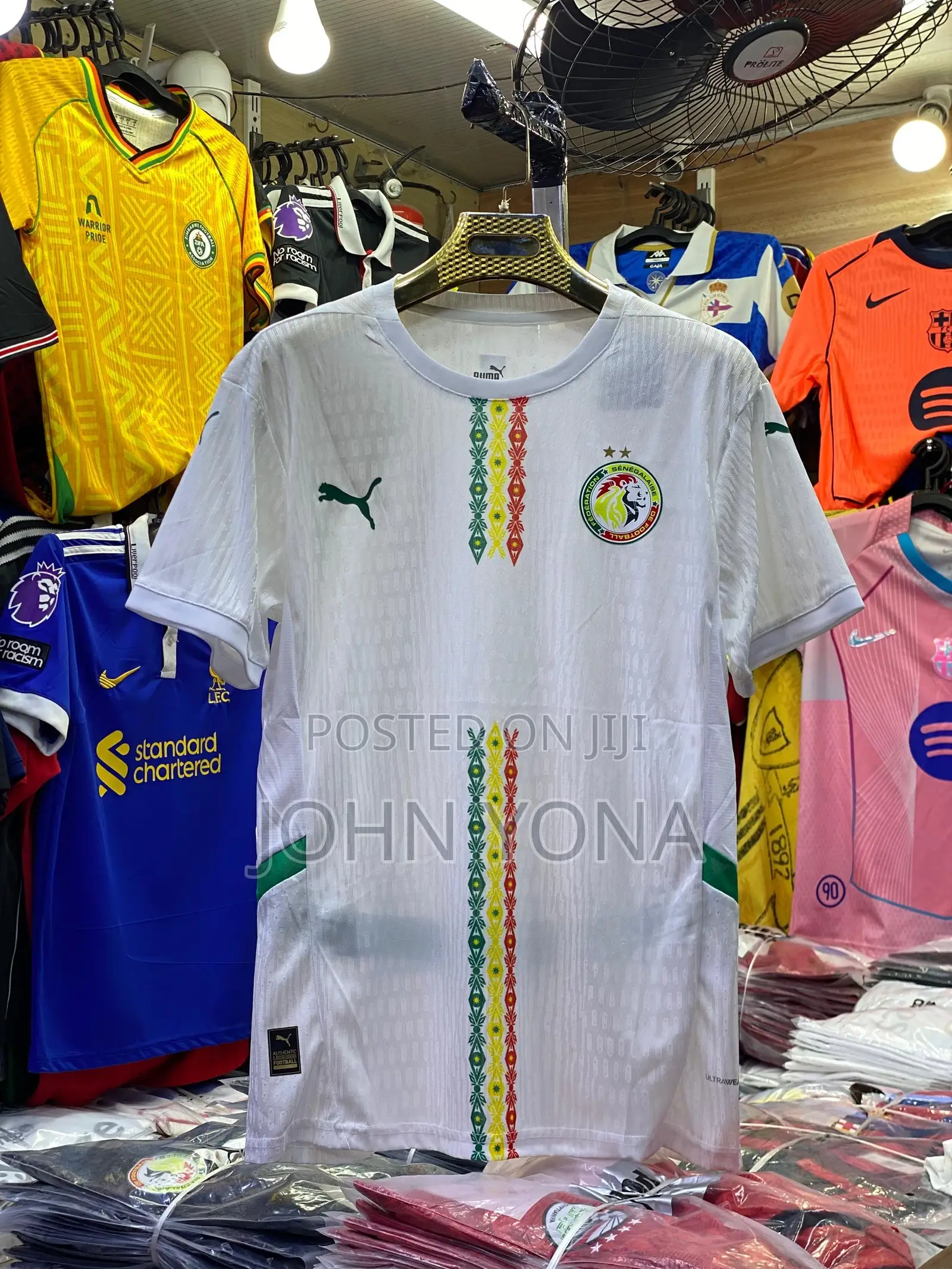 Senegal 2025 Home Football Shirt in White With a Green
