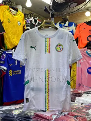 Senegal 2025 Home Football Shirt in White With a Green