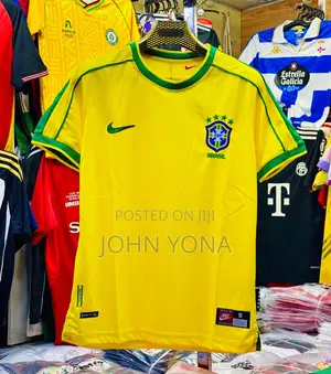 Brazil 1998 Home Retro Football Jersey