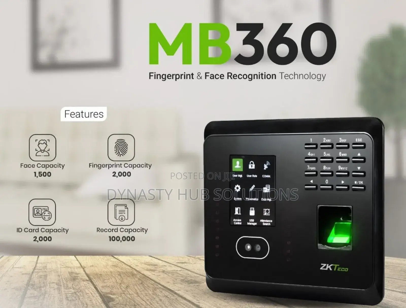 Mb360 Zkteco Time Attendance With Inbuilt Battery