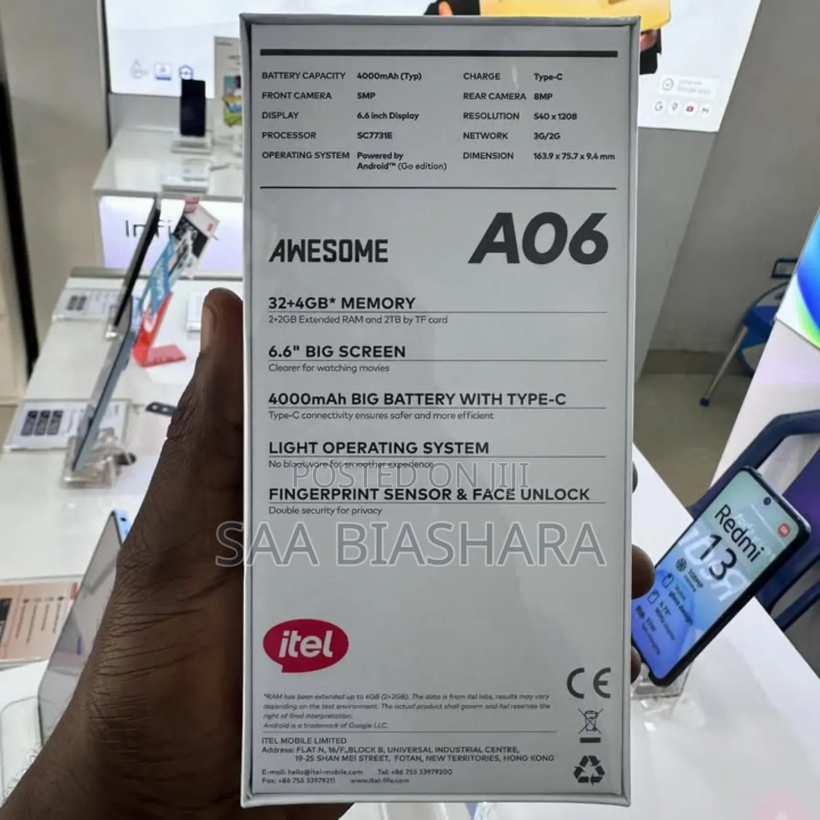 New Itel A06 32 GB White