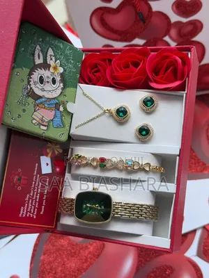 New Rolex Gold and Green Luxury Valentine Set for Valentin