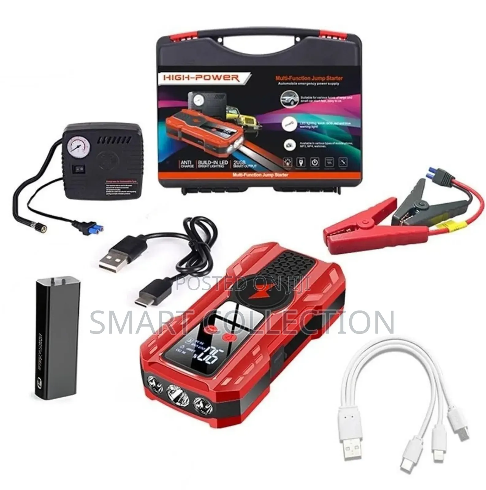 3 in 1 Car Jump Starter Air Compressor Emergency Kit