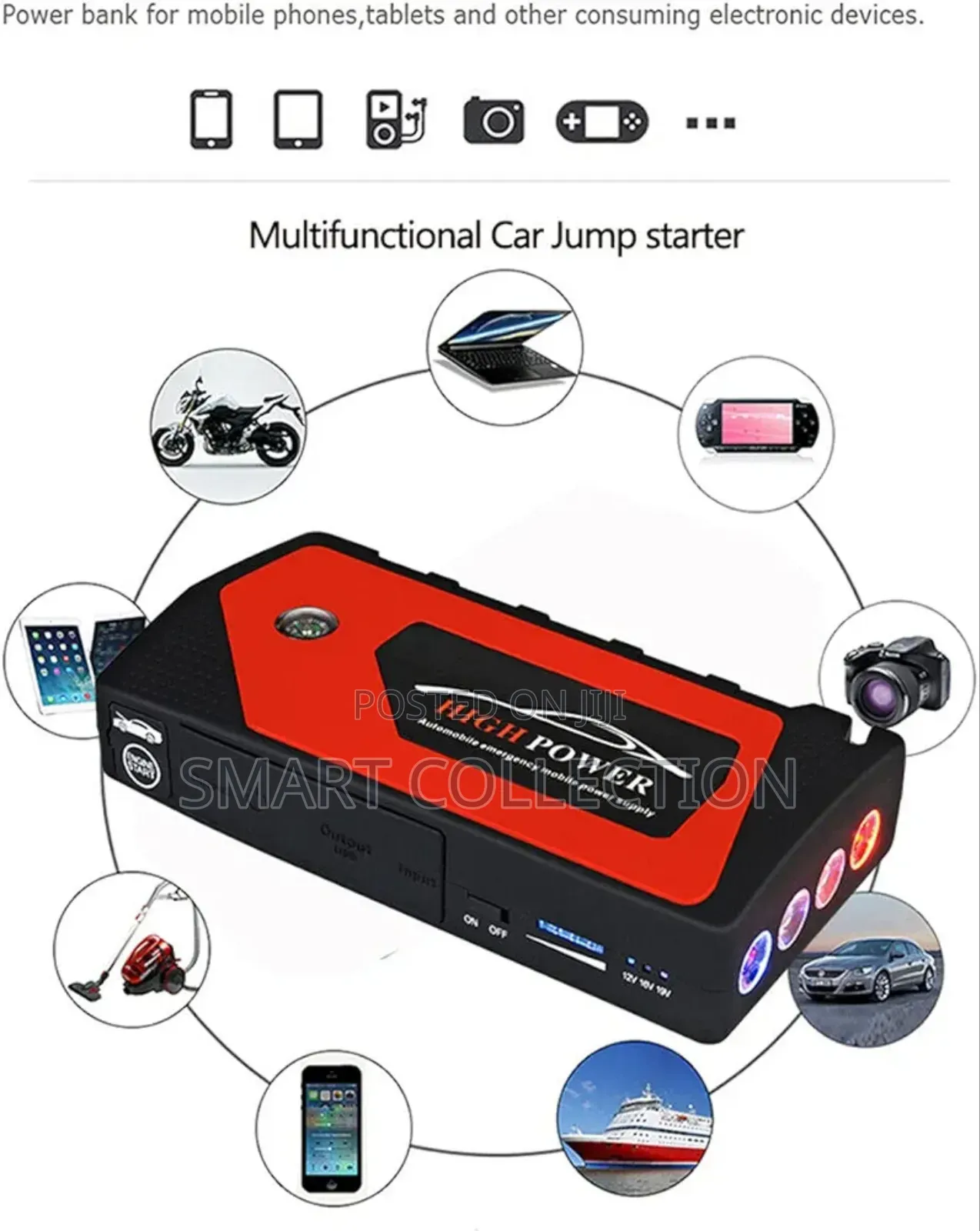 3 in 1 Car Jump Starter Air Compressor Emergency Kit