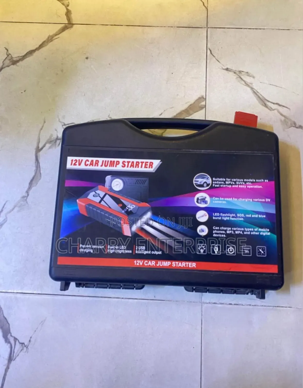 Multifunction 3 in 1 Car Jump Starter Air Compressor Emergency Kit