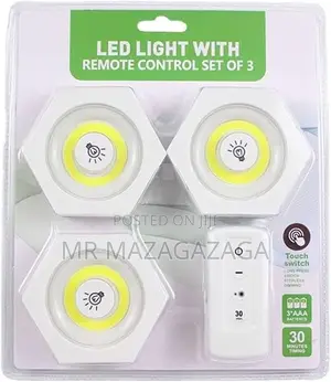 Led Light With Remote 3pcs
