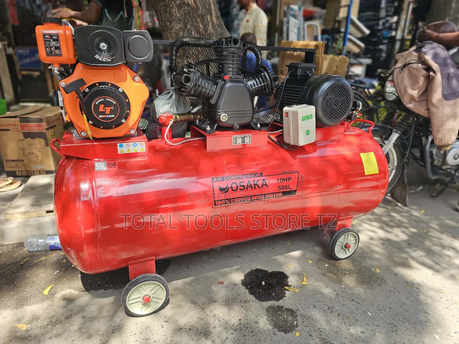 Osaka Air Compressor 2 in 1 Diesel Engine 178f