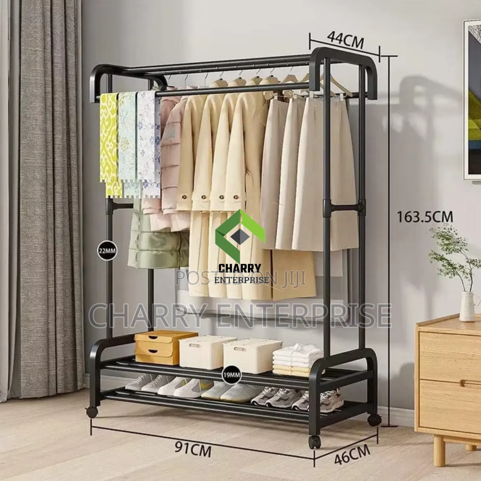Clothes Rack Metal Garment Floor Folding Clothes Hanger
Stand Ya Nguo