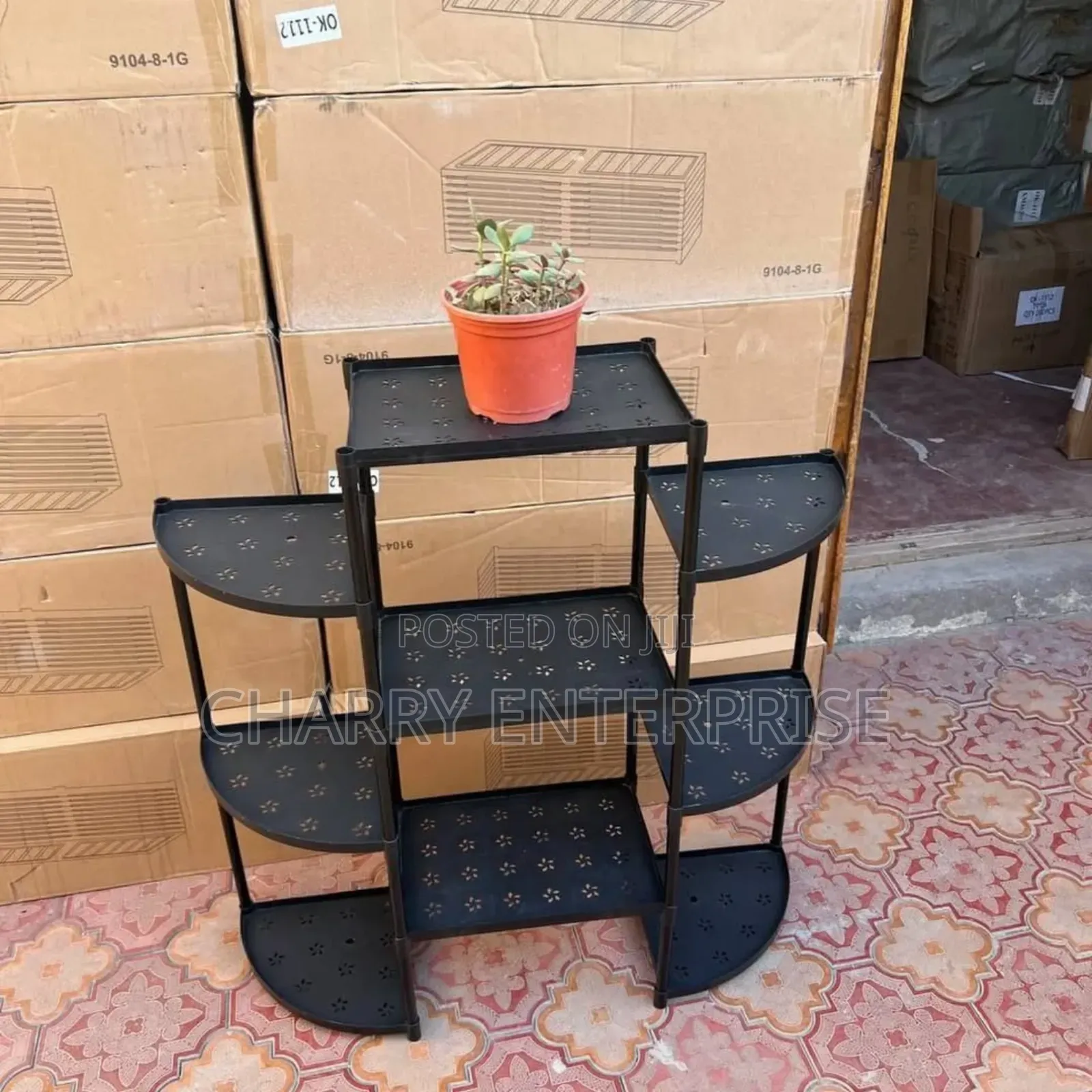 Flower Frame Simple Metal Multi Tiered Plant Stand. For in and Outdoor