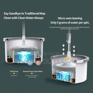 Round Clean Dirt Water Separation Spin Mop