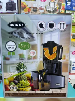 Brinax Power Crush Bx88 5-in-1 Hand Free Cold Pressed Juicer