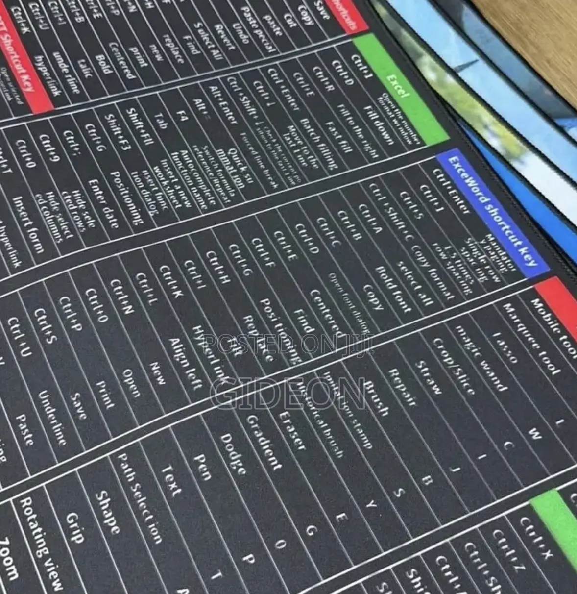 Mousepad XXXL With Microsoft Shortcut